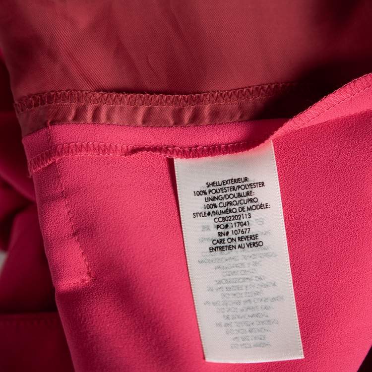 Pre Owned Alice + Olivia Pink Crepe Wide Leg Knox Trousers S