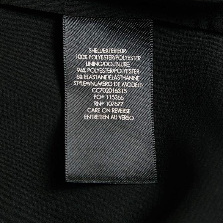 Pre Owned Alice + Olivia Black Crepe Ruffled Asymmetric Skirt S