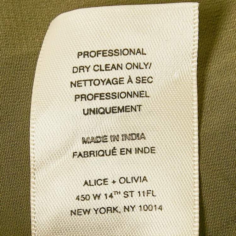 Pre Owned Alice + Olivia Green Sequin Embellished Nylon Mini Slip Dress M