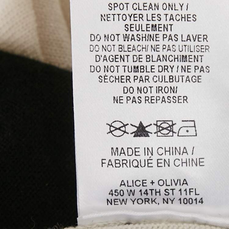 Pre Owned Alice + Olivia Multicolor Embroidered Intarsia Wool Gleeson Jumper M