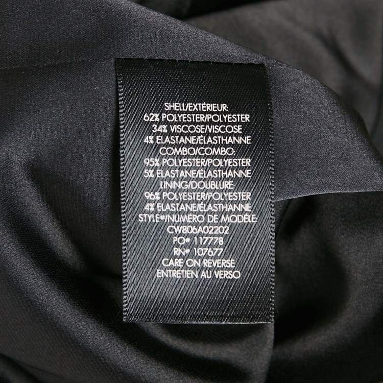 Pre Owned Alice + Olivia Black Crepe Puff Sleeve Single Breasted Blazer M