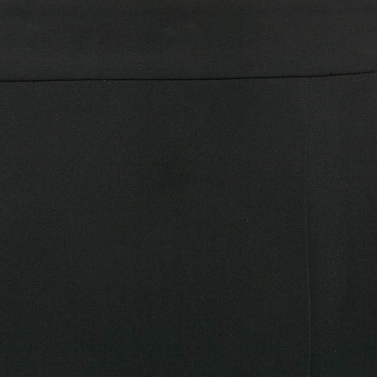 Pre Owned Alice + Olivia Black Crepe Classics Mini Skirt S