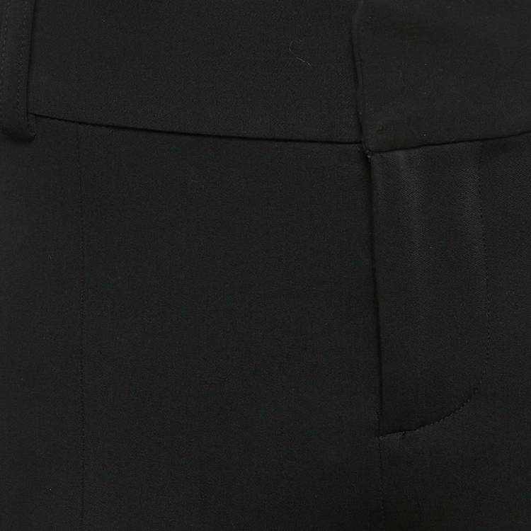 Pre Owned Alice + Olivia Black Gabardine Classic Fit Trousers XS