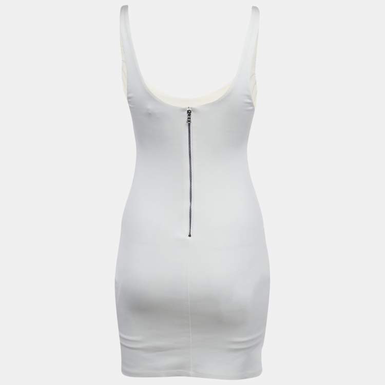 Pre Owned Alice + Olivia Off White Jersey James Mini Dress XS