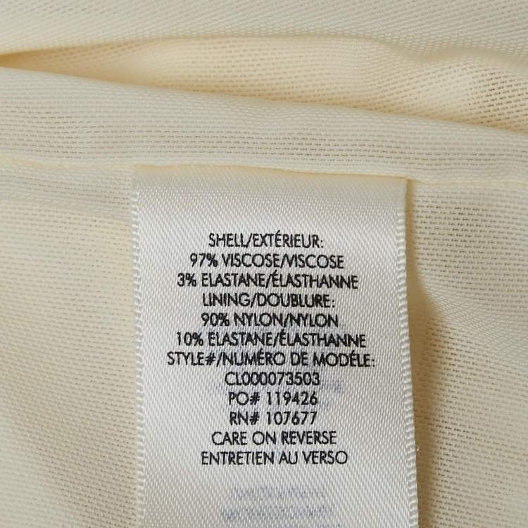 Pre Owned Alice + Olivia Off White Jersey James Mini Dress XS