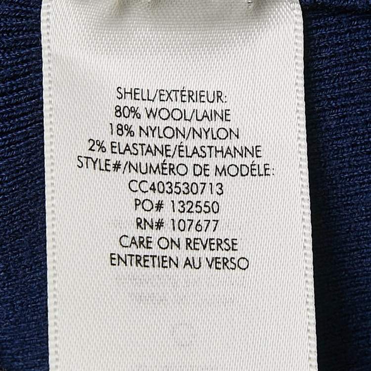 Pre Owned Alice + Olivia Blue Wool Blend Cardigan Button Front M