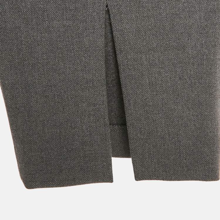 Pre Owned Alice + Olivia Grey Gabardine Pants Suit XS