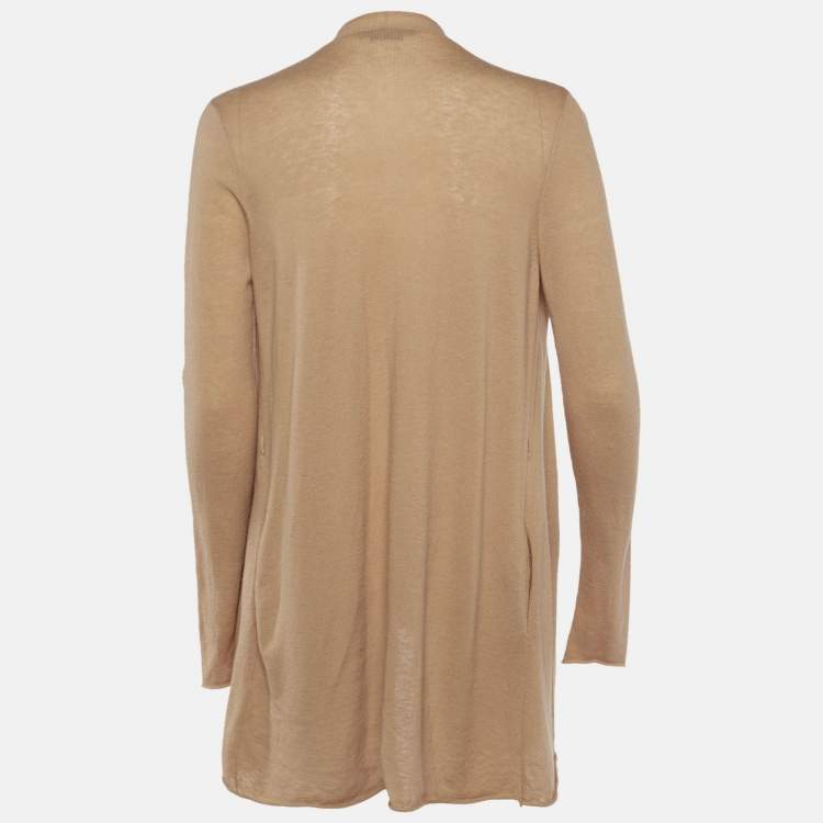 Pre Owned Alice + Olivia Beige Wool Knit Cardigan M