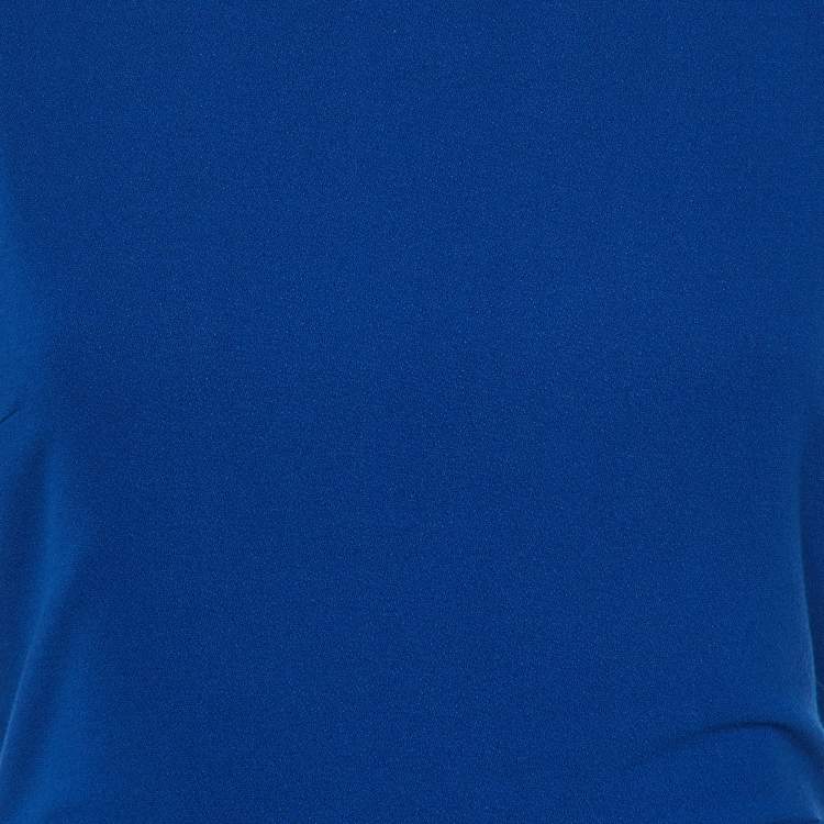 Pre Owned Alice + Olivia Blue Crepe Sleeveless Peplum Mini Dress M