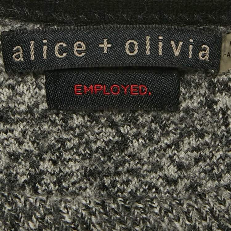 Pre Owned Alice + Olivia Grey Wool Knit Sleeveless Crop Top XS