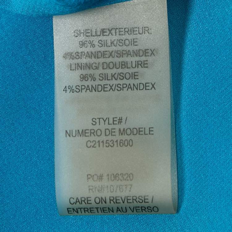 Pre Owned Alice + Olivia Blue Crepe Sleeveless Mini Dress L