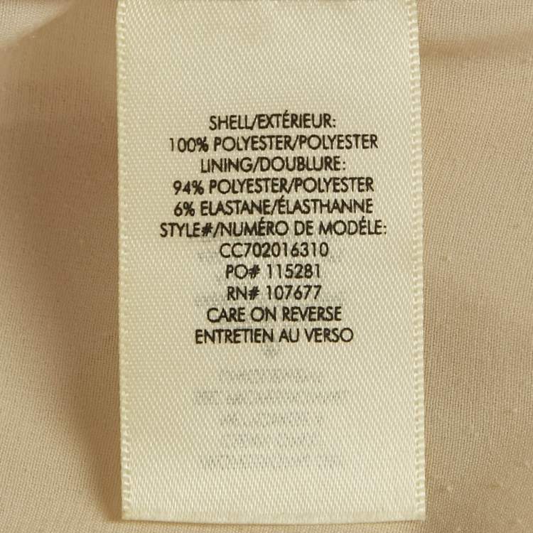 Pre Owned Alice + Olivia Beige Georgette Plisse Maxi Skirt M