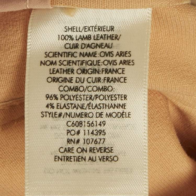 Pre Owned Alice + Olivia Light Pink Leather Paneled Pants S