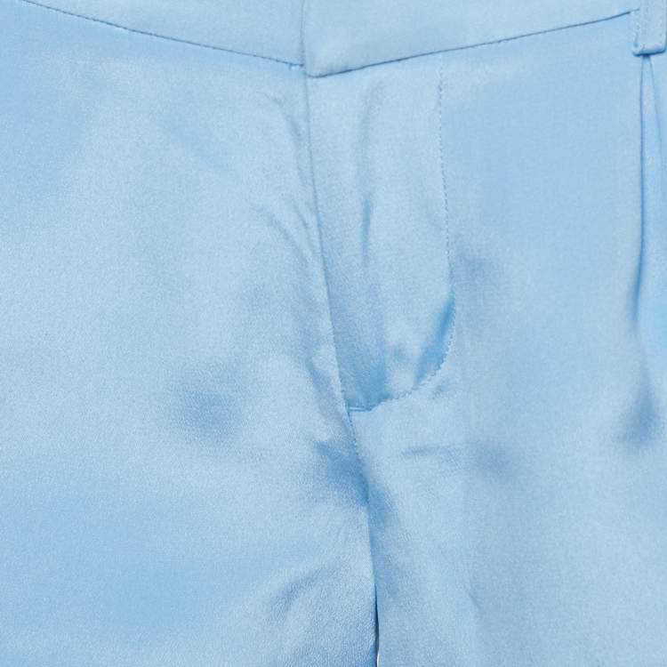 Pre Owned Alice + Olivia Base Blue Silk Shorts XS