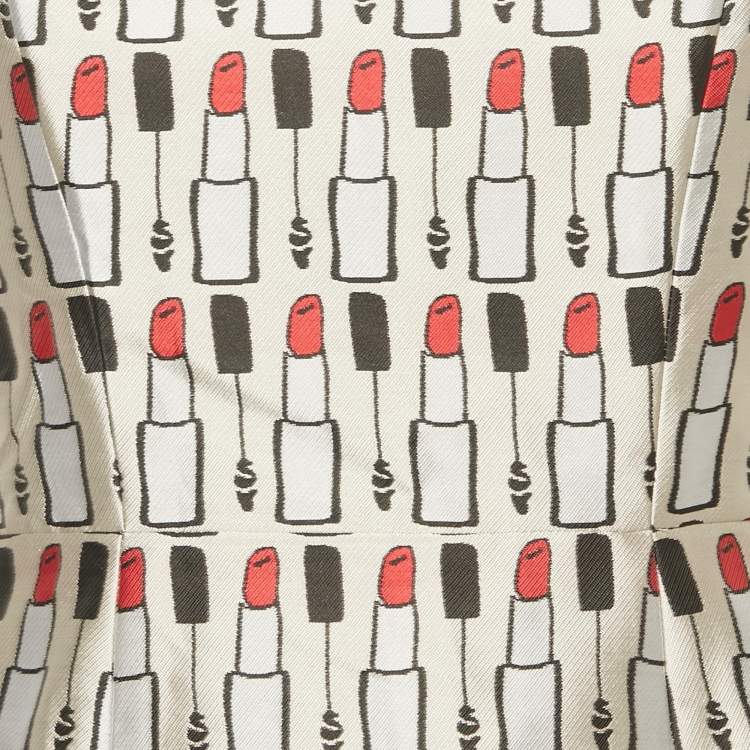 Pre Owned Alice + Olivia Multicolor Jacquard Lindsey Structured Pouf Mini Dress S  