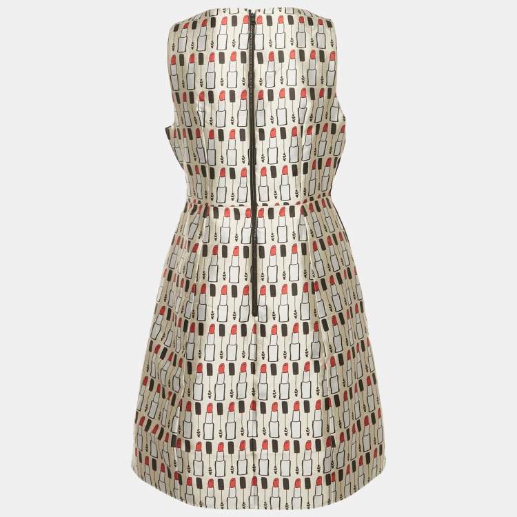 Pre Owned Alice + Olivia Multicolor Jacquard Lindsey Structured Pouf Mini Dress S  