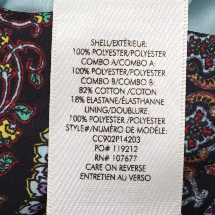 Pre Owned Alice + Olivia Multicolor Printed Nylon Lonnie Reversible Bomber Jacket S