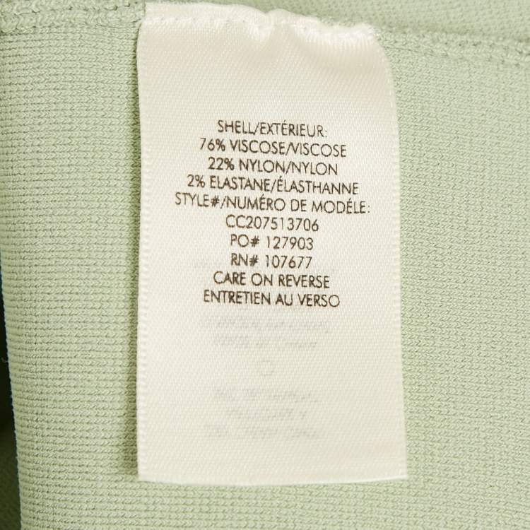 Pre Owned Alice + Olivia Green Stretch Knit Midi Dress M