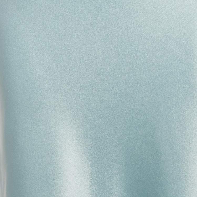 Pre Owned Alice + Olivia Blue Satin High-Low Skirt M