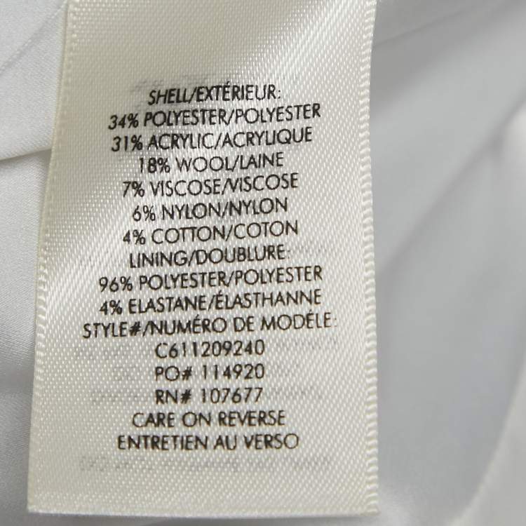 Pre Owned Alice + Olivia Blue Lurex Tweed Frayed hem Nila Box Jacket S