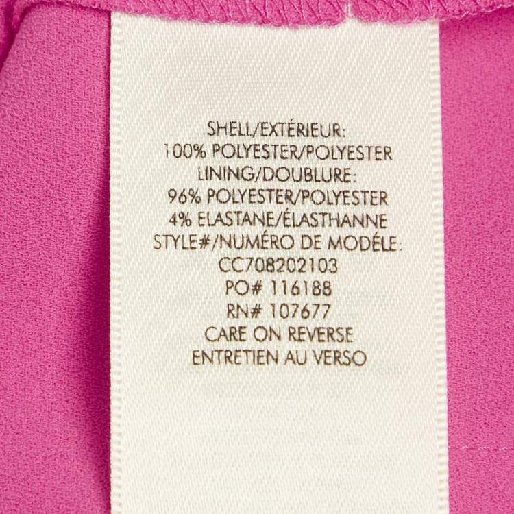 Pre Owned Alice + Olivia Pink Crepe Flared Trousers XS