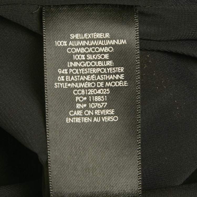 Pre Owned Alice + Olivia Metallic Drapey Chainmail Slip Tank Top S