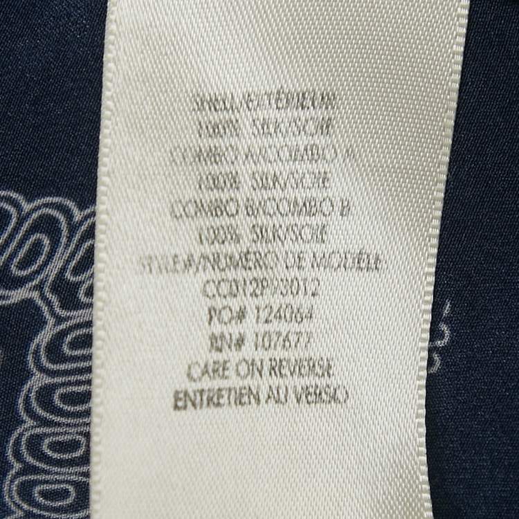 Pre Owned Alice + Olivia Navy Blue /White Bandana Print Shirt M