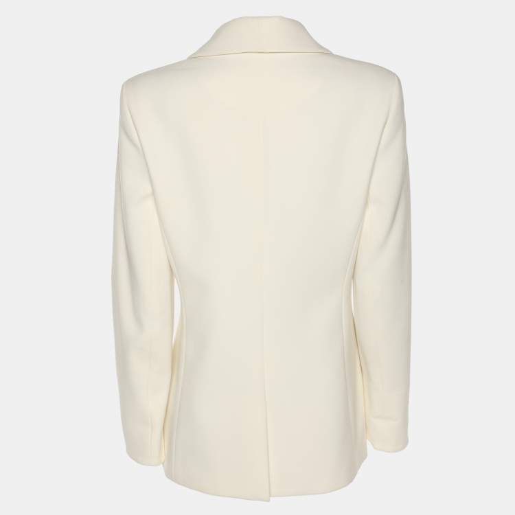 Pre Owned Alice + Olivia White Crepe Blazer M