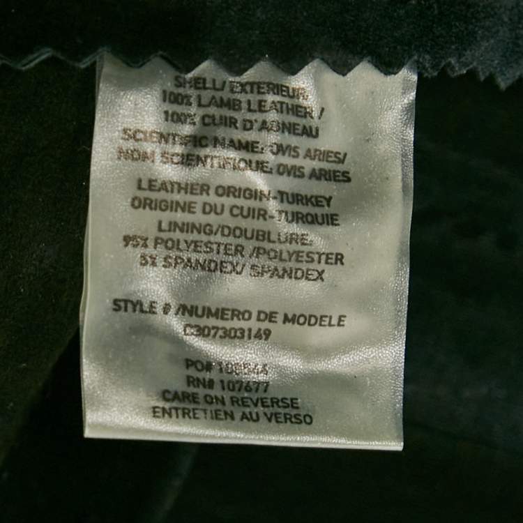 Pre Owned Alice + Olivia Black Leather Pleated Mini Skirt S