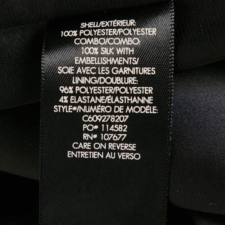 مملوكة مسبقًا Alice + Olivia Black Beaded Collar Crepe Blazer M