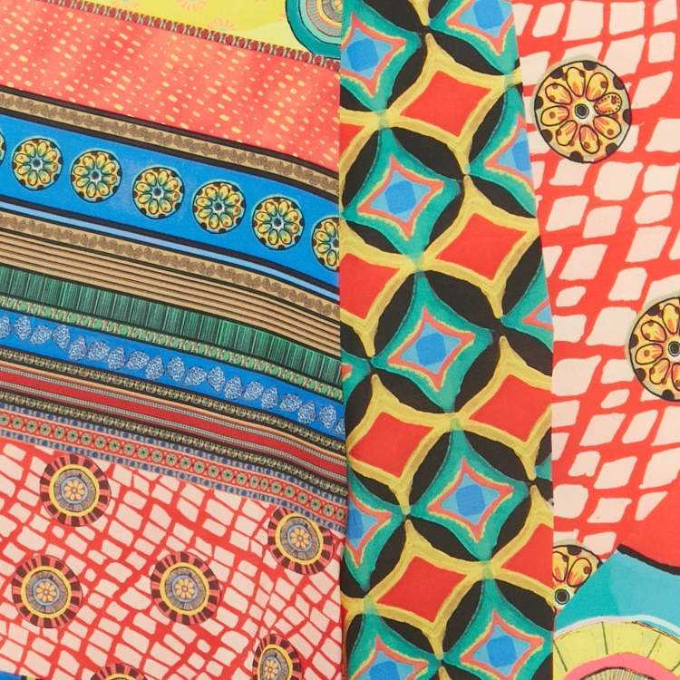 مملوكة مسبقًا Alice + Olivia Multicolor Printed Crepe Wide-Leg Trousers S