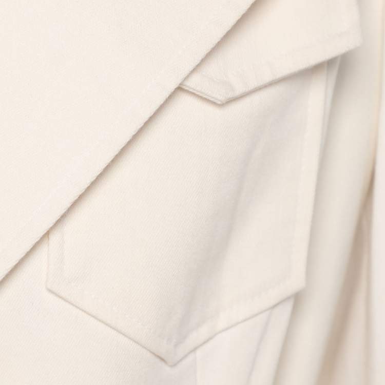 Pre Owned Alice + Olivia Cream Cotton Belted Coat L