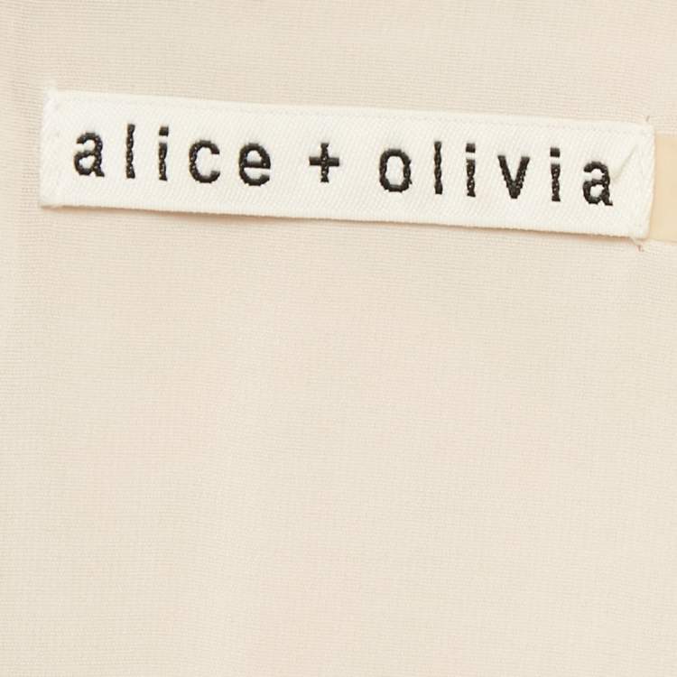 Pre Owned  Alice + Olivia Multicolour Metallic Rainbow Tweed Cut Out Dress S 