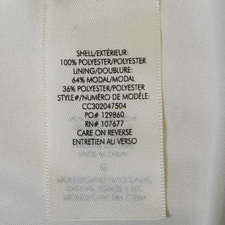 Pre Owned Alice + Olivia White Jersey & Lace Flared Mini Dress M