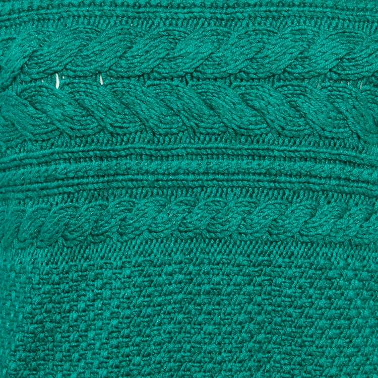 Pre Owned Alice + Olivia Green Wool Turtleneck Francine Merino Sweater XS