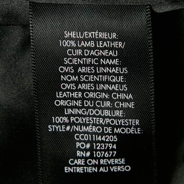 Pre Owned Alice + Olivia Pink/Black Snake-Effect Leather Biker Jacket S