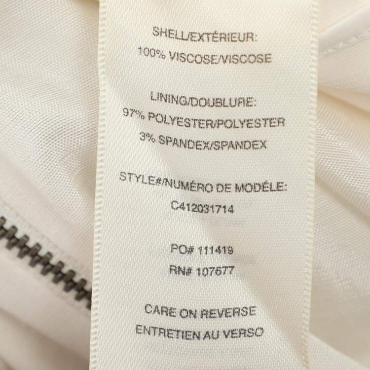 Pre Owned Alice + Olivia White Polyester Embellished Top XS