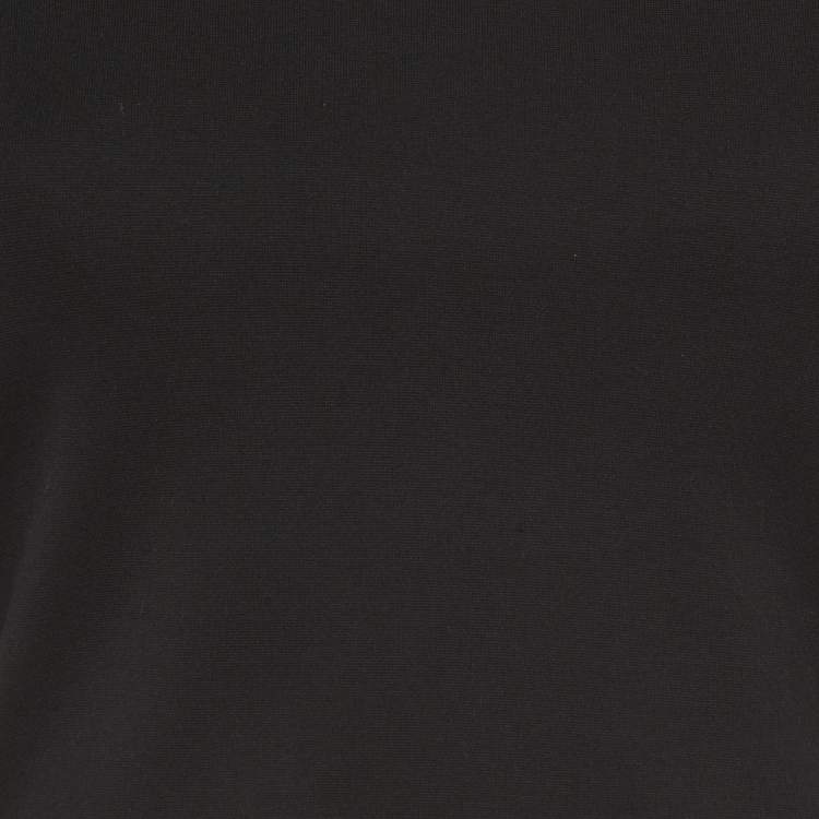 Pre Owned Alice + Olivia Black Jersey Crop Top XS