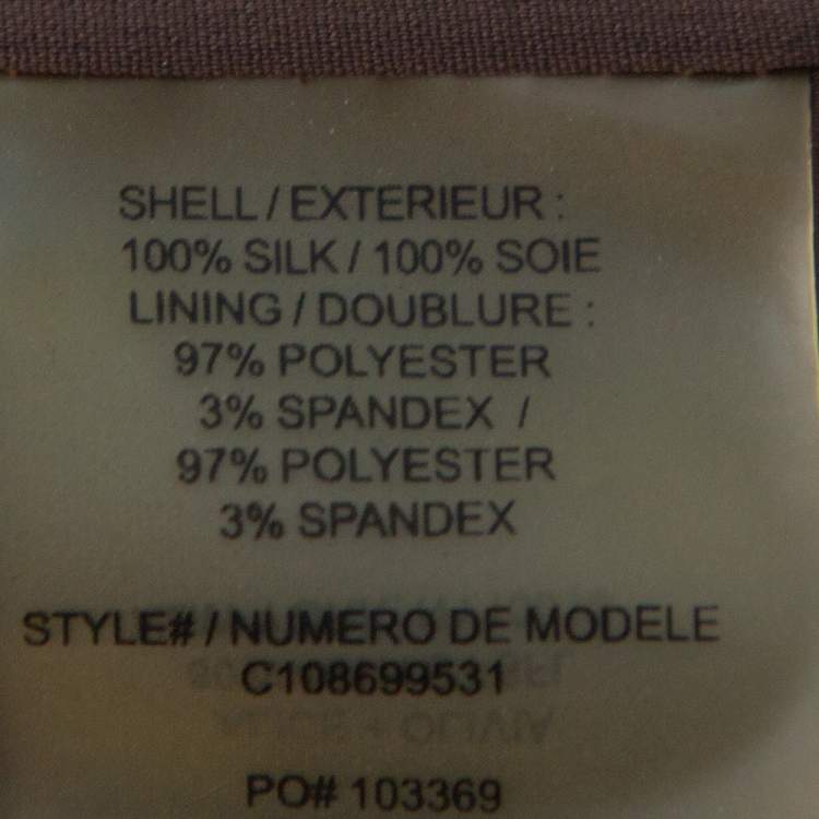 Pre Owned Alice + Olivia Brown Silk Asymmetric Draped Top XS