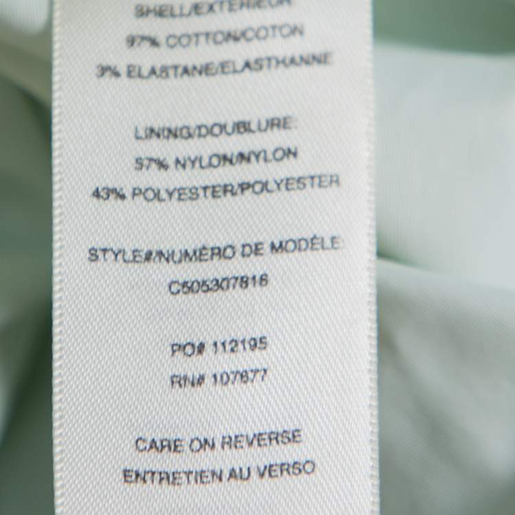 Pre Owned Alice + Olivia Mint Green Earla Printed Cotton Flared Skater Skirt S