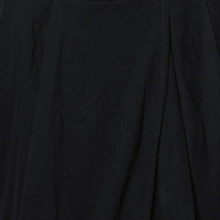 Pre Owned Alice + Olivia Black Jersey Tulip Draped Skirt M
