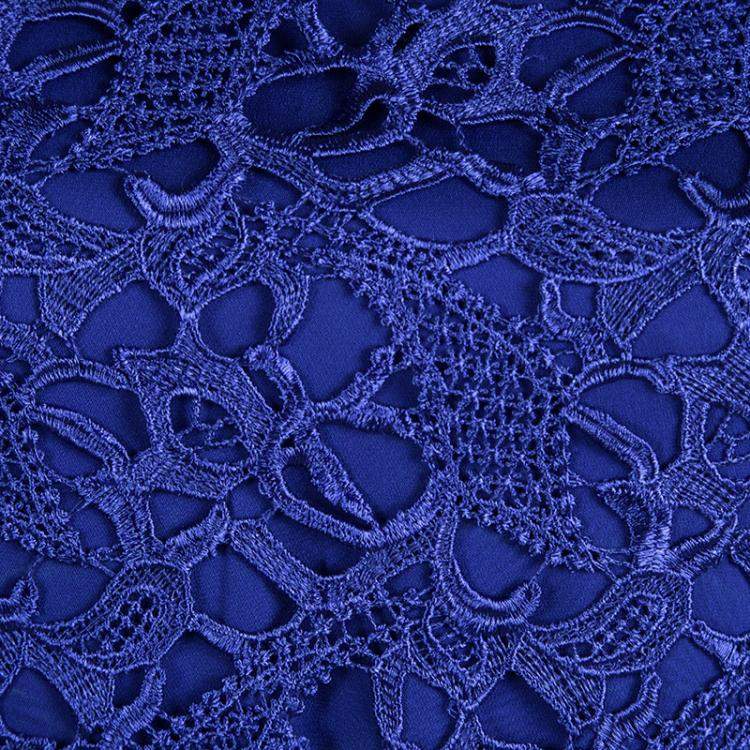Pre Owned Alice + Olivia Clover Blue Lace Cap Sleeve Dress S