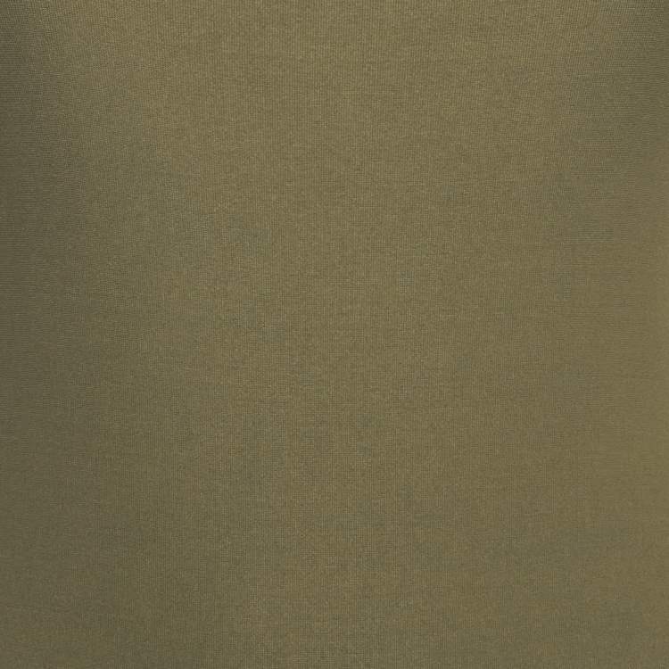 Pre Owned Alix Olive Green Jersey Sleeveless Bodysuit M 
