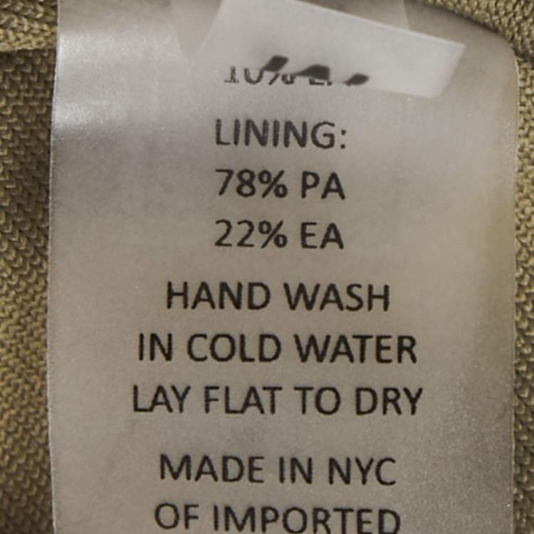 Pre Owned Alix Olive Green Jersey Sleeveless Bodysuit M 