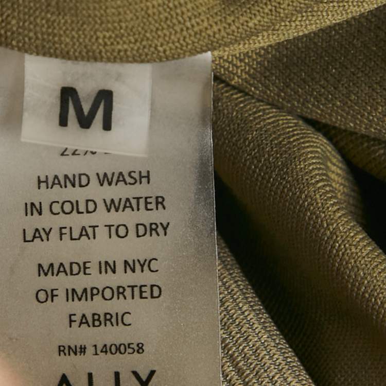 Pre Owned Alix Olive Green Jersey Sleeveless Bodysuit M 