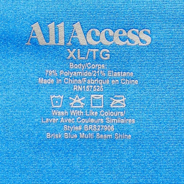 Pre Owned All Access Blue Seam Shine Jersey Ultra High Rise Biker Shorts XL