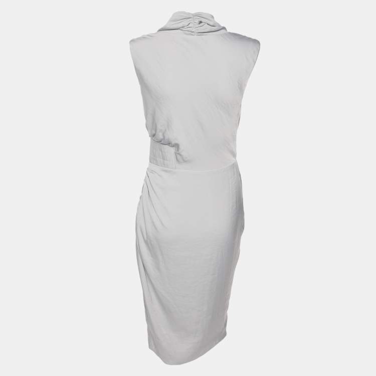 Pre Owned All Saints Grey Satin Cancity Dress S