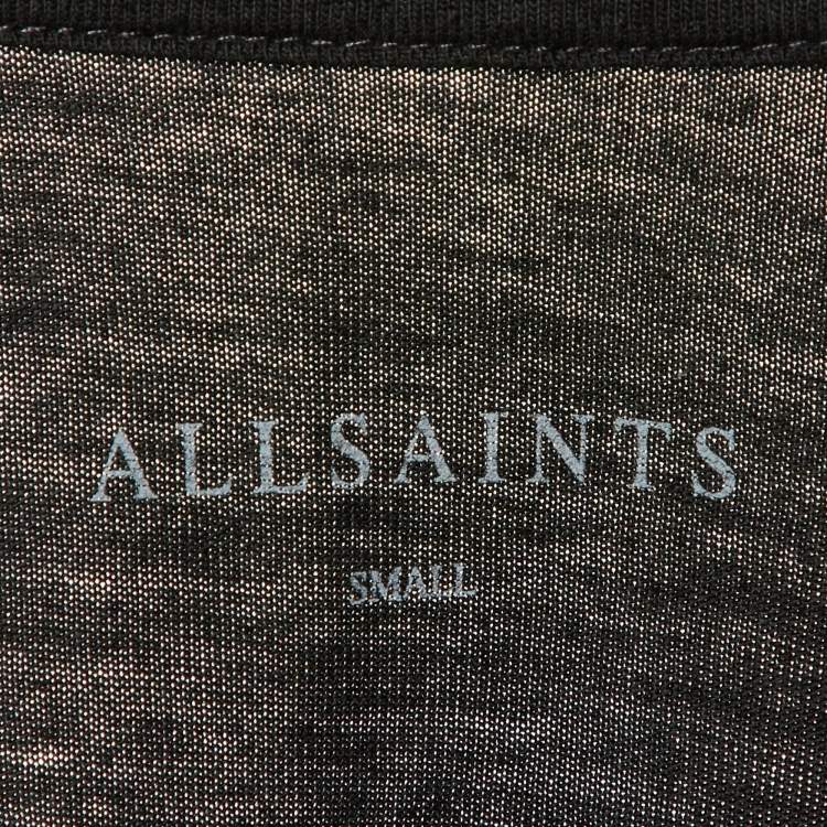 Pre Owned All Saints Black Celestial Print Jersey T-Shirt S