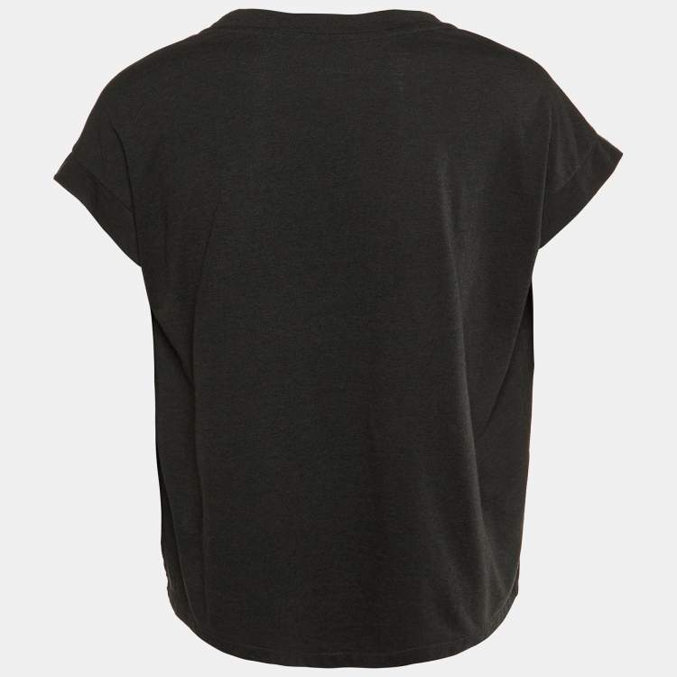 Pre Owned All Saints Black Celestial Print Jersey T-Shirt S