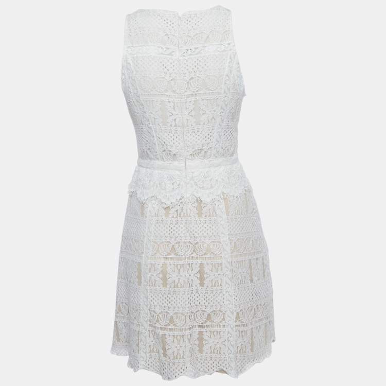 【SINOON】24SS LACE SLEEVELESS DRESS Paisley Lace Sleeveless Maxi Dress - White | Boston Proper